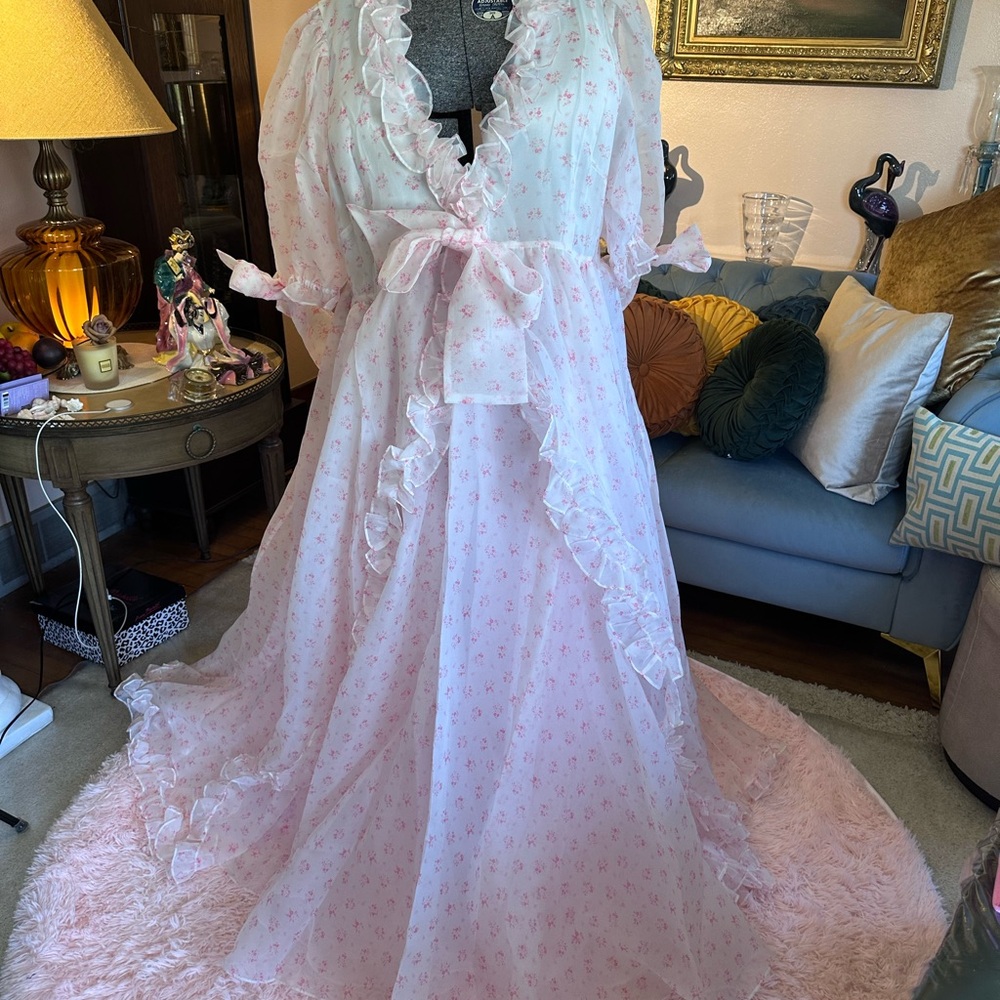 Selkie Marie Gown in Parfait Poet Floral Ruffle Dress.. Elegantly Dreamy